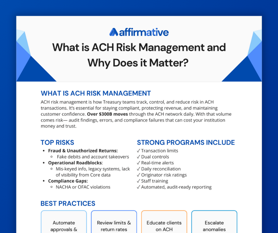 Affirmative defines what ACH Risk Management is
